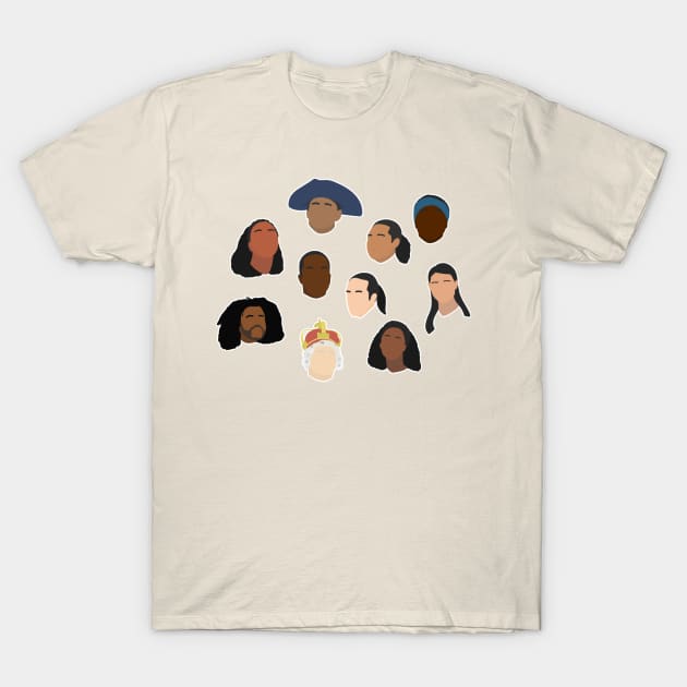 Hamilton Original Cast Silhouettes T-Shirt by MyownArt